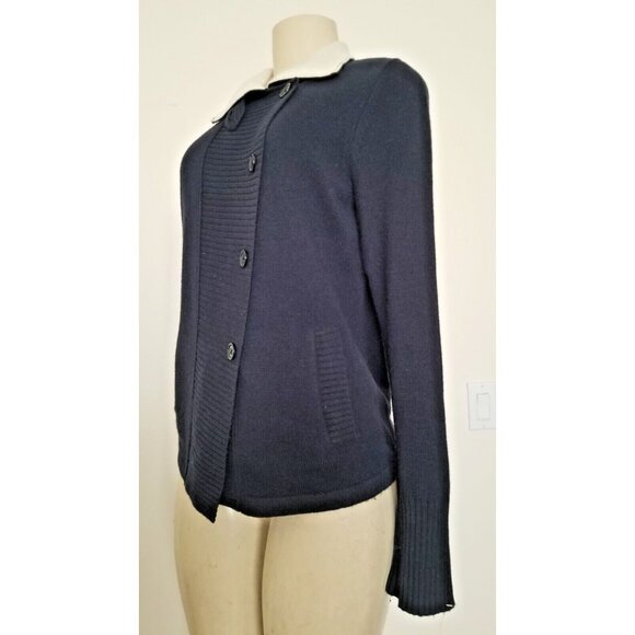 BANANA REPUBLIC WOMEN'S WOOL MIX KNITTED CARDIGAN BUTTON COLLAR SIZE M #832 - Picture 5 of 13